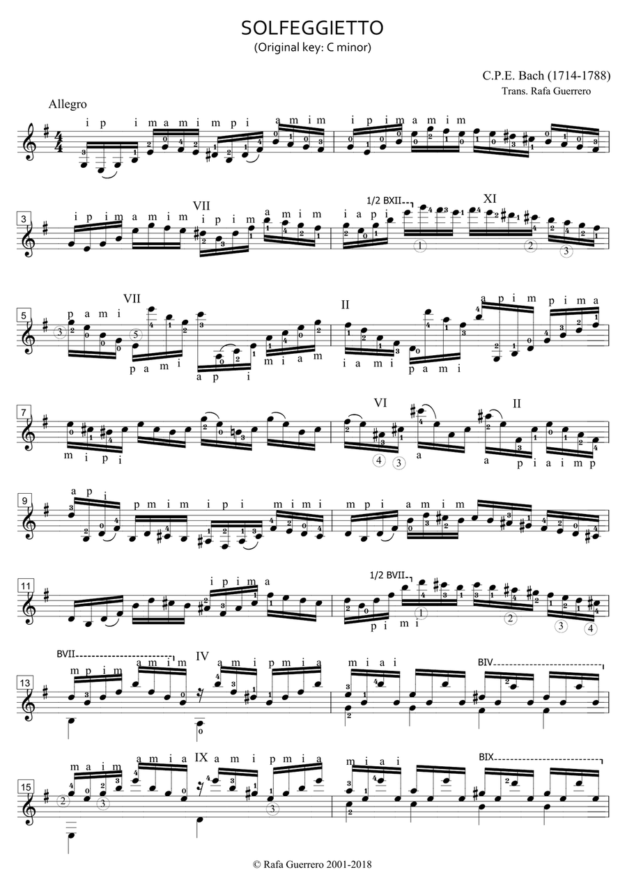 Solfeggietto Solfeggietto Acoustic Guitar scores gallery preview page 2