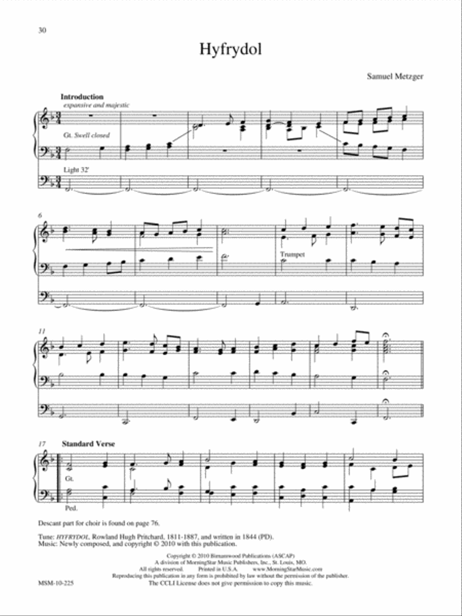 The Festival Hymn Collection, Volume 2 Organ scores gallery preview page 10