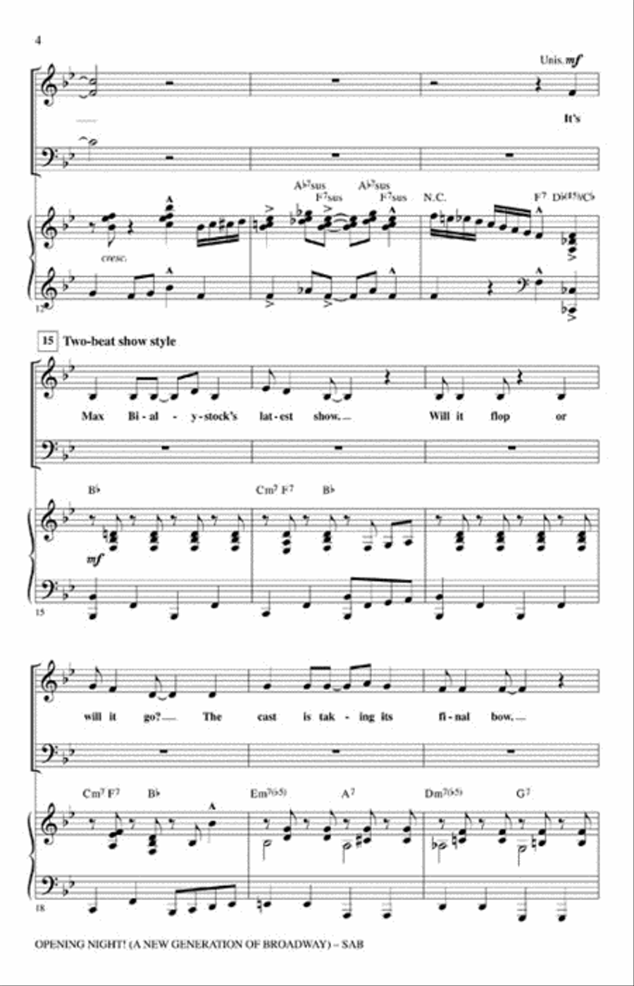 Opening Night 3-Part scores gallery preview page 3