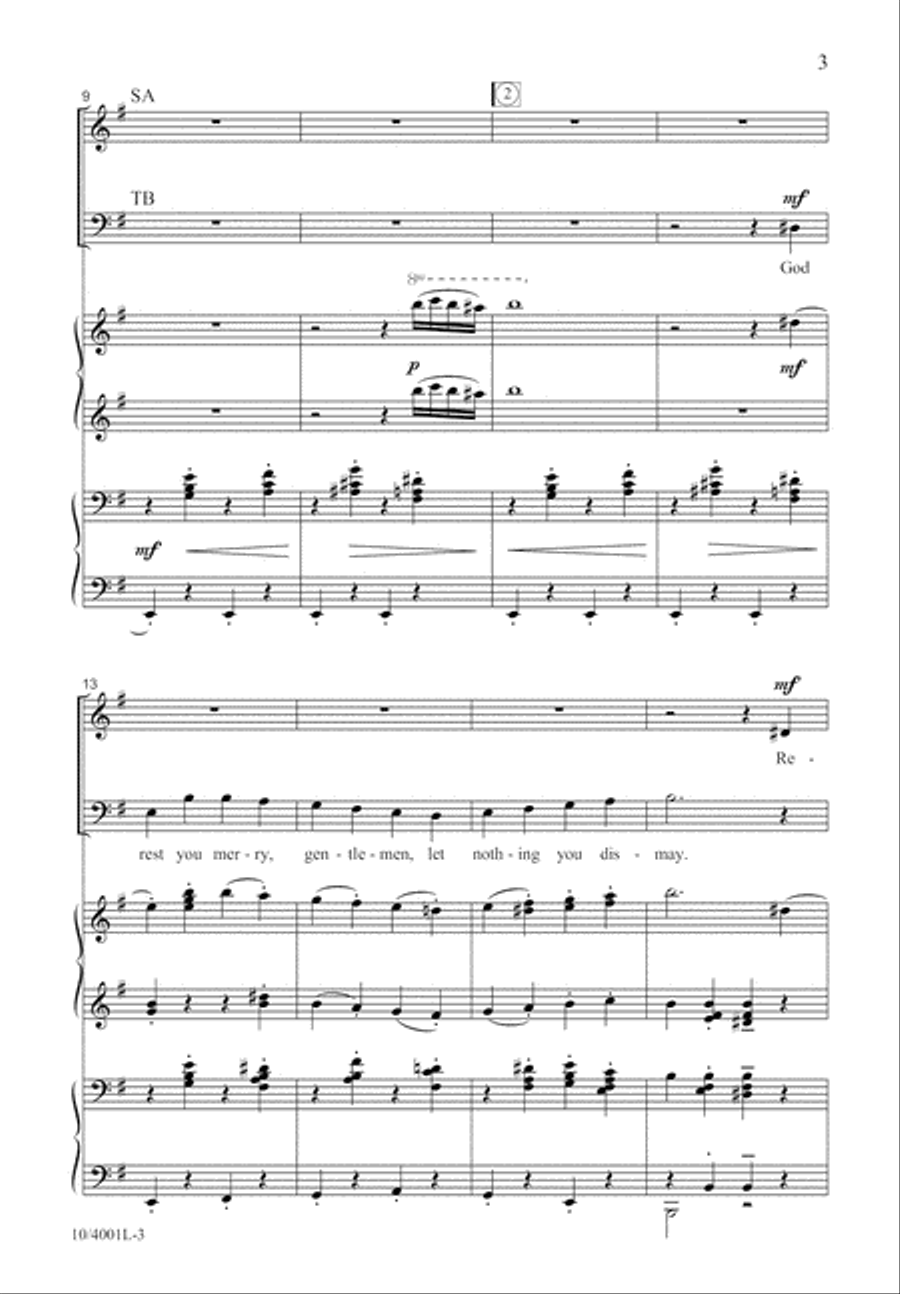 God Rest You Merry, Gentlemen 4-Part scores gallery preview page 4