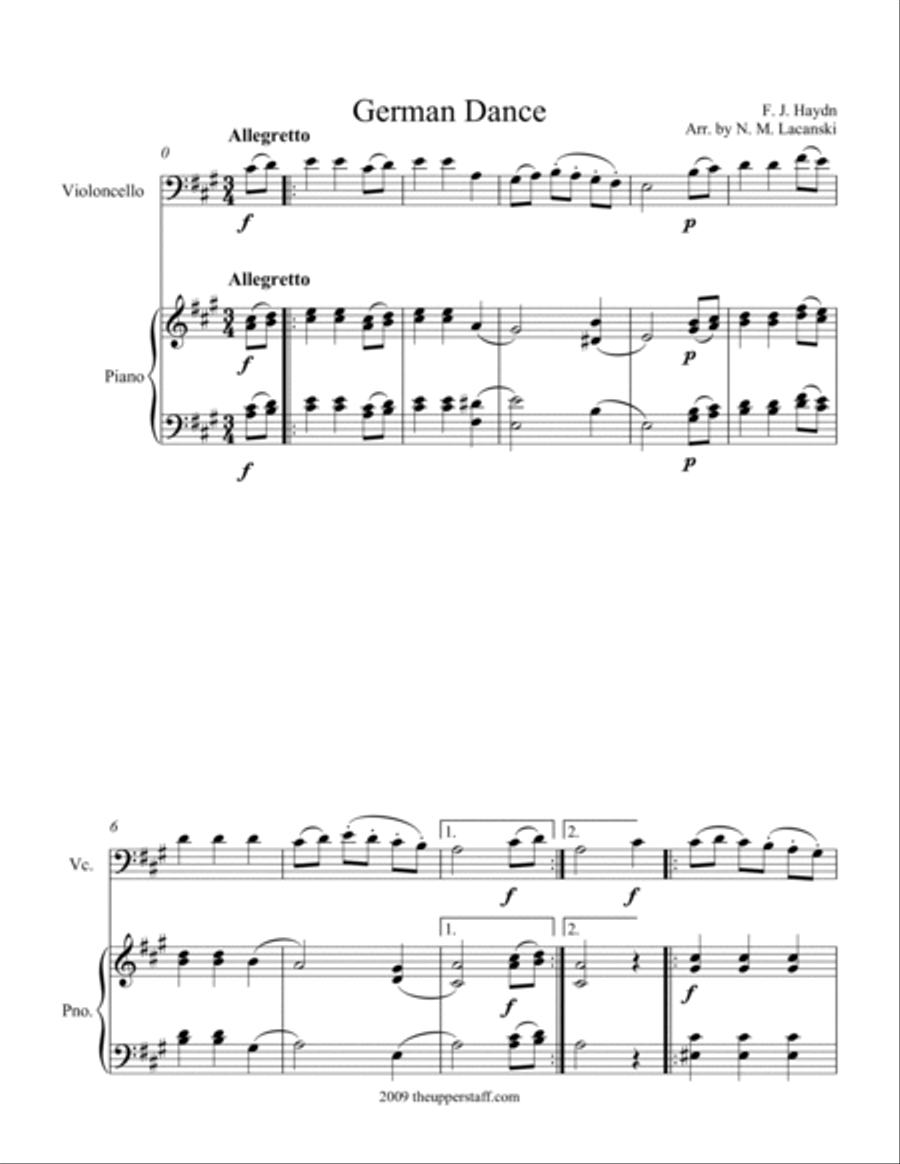 German Dance Piano scores gallery preview page 2