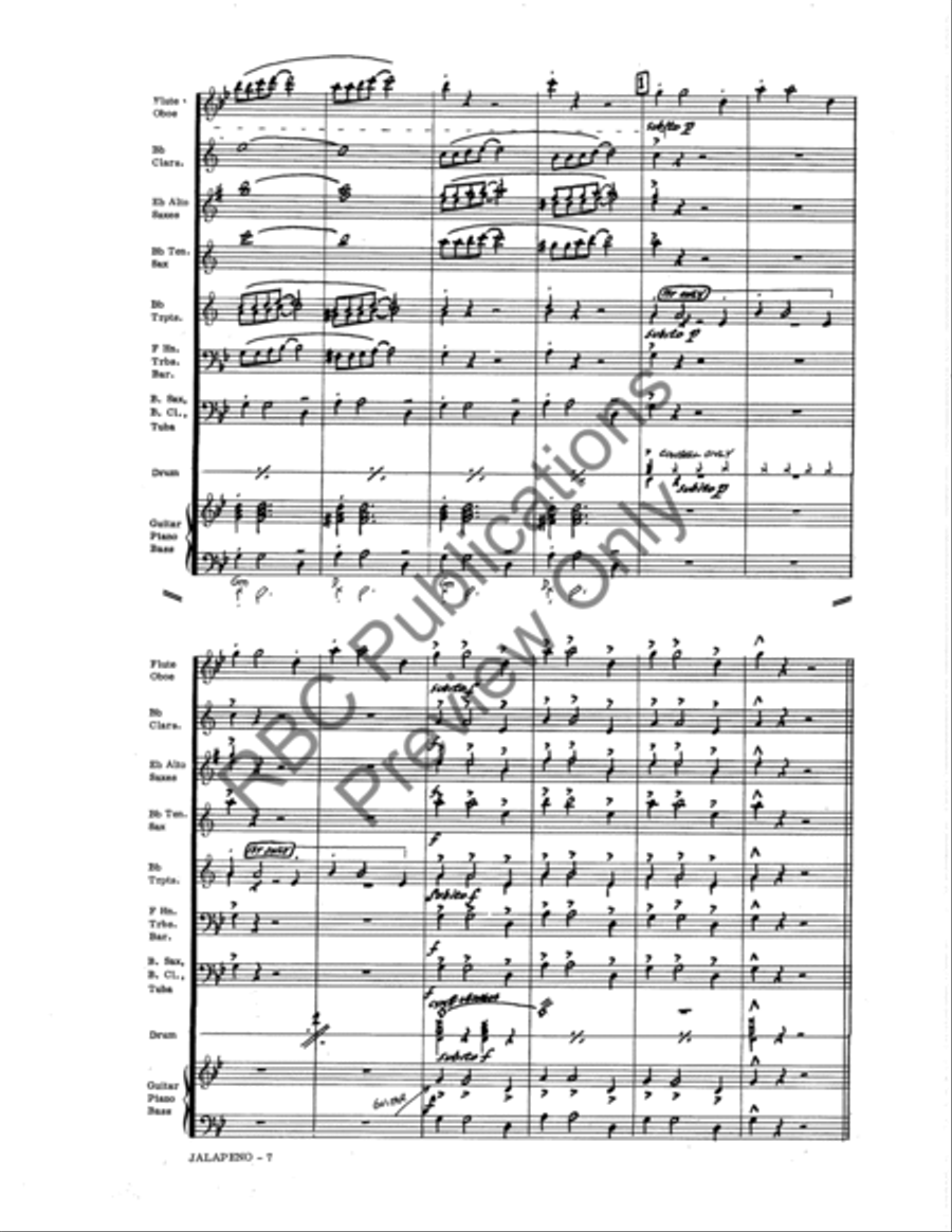 Jalapeno Jazz Ensemble scores gallery preview page 9