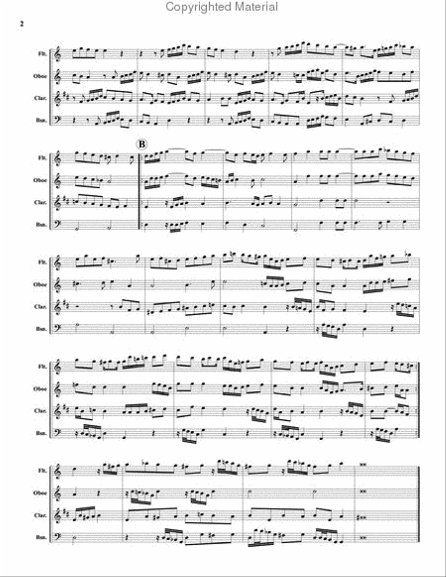16 Canzoni Woodwind Quartet scores gallery preview page 3