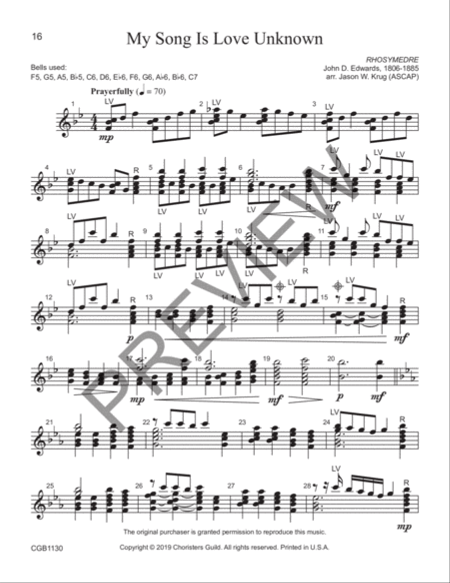 All Praise to Thee, Volume 3 - 12 bells (F5-C7) Handbell Choir scores gallery preview page 8