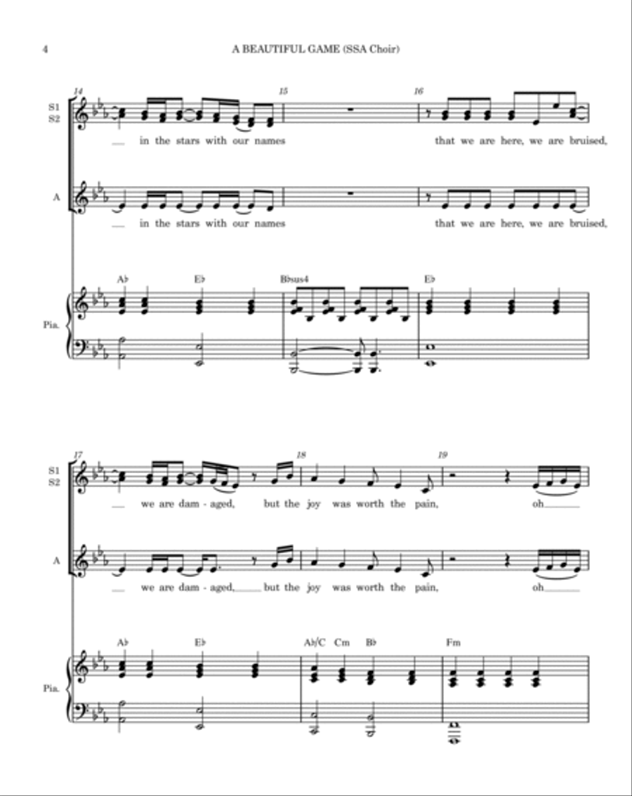 A Beautiful Game A Beautiful Game SSA scores gallery preview page 5
