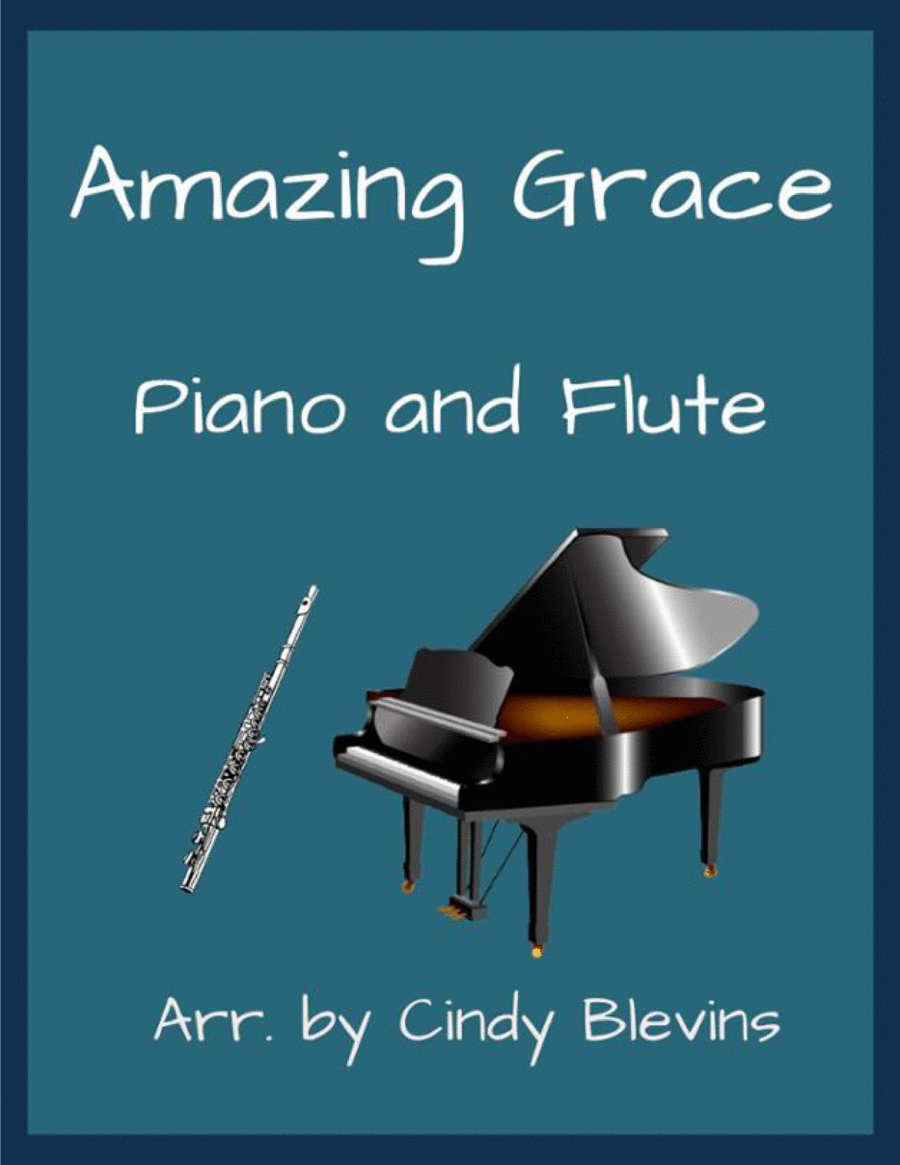 Amazing Grace, for Piano and Flute Flute Solo scores gallery preview page 1