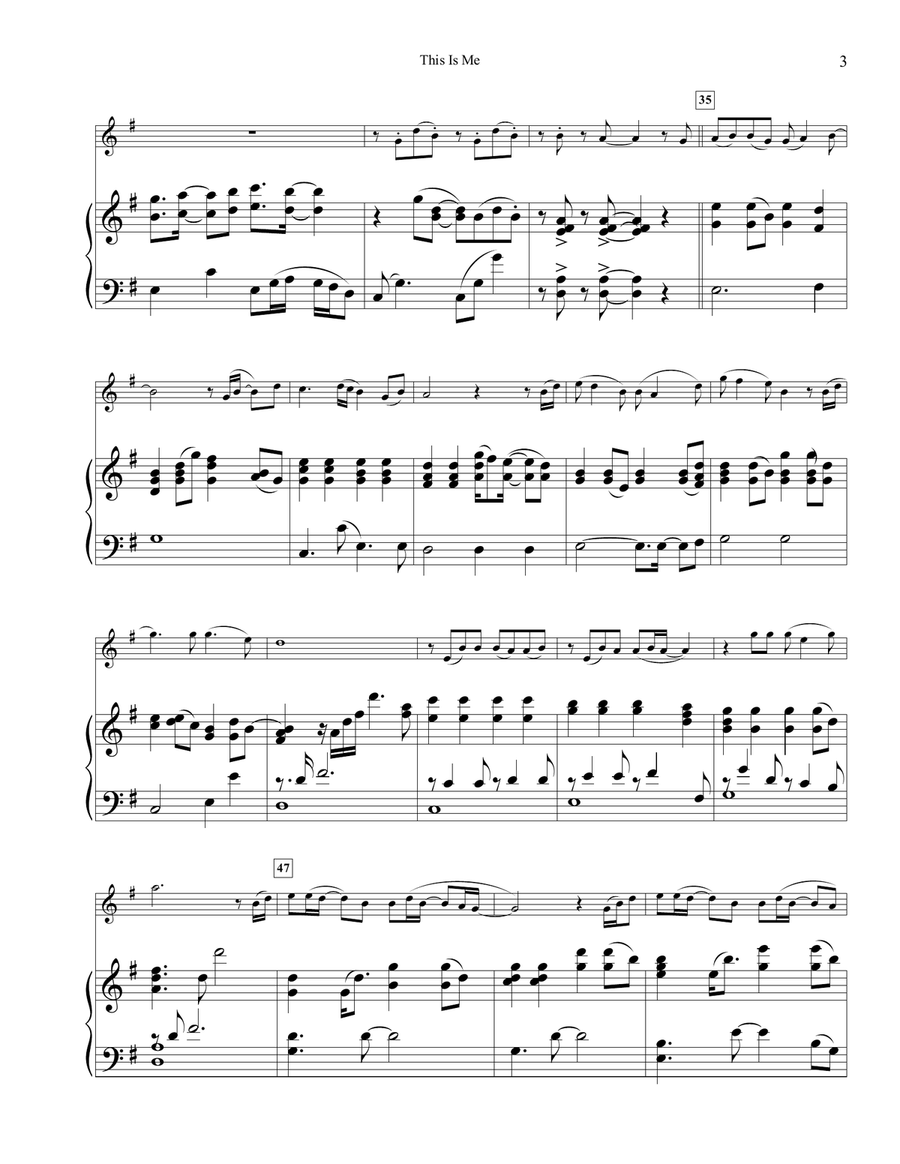 This Is Me Violin Solo scores gallery preview page 4