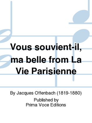 Book cover for Vous souvient-il, ma belle from La Vie Parisienne
