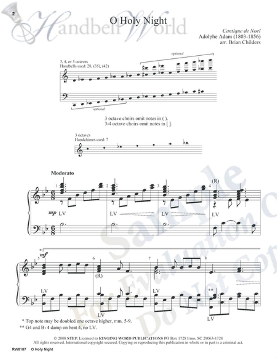 O Holy Night 5-Octaves scores gallery preview page 2