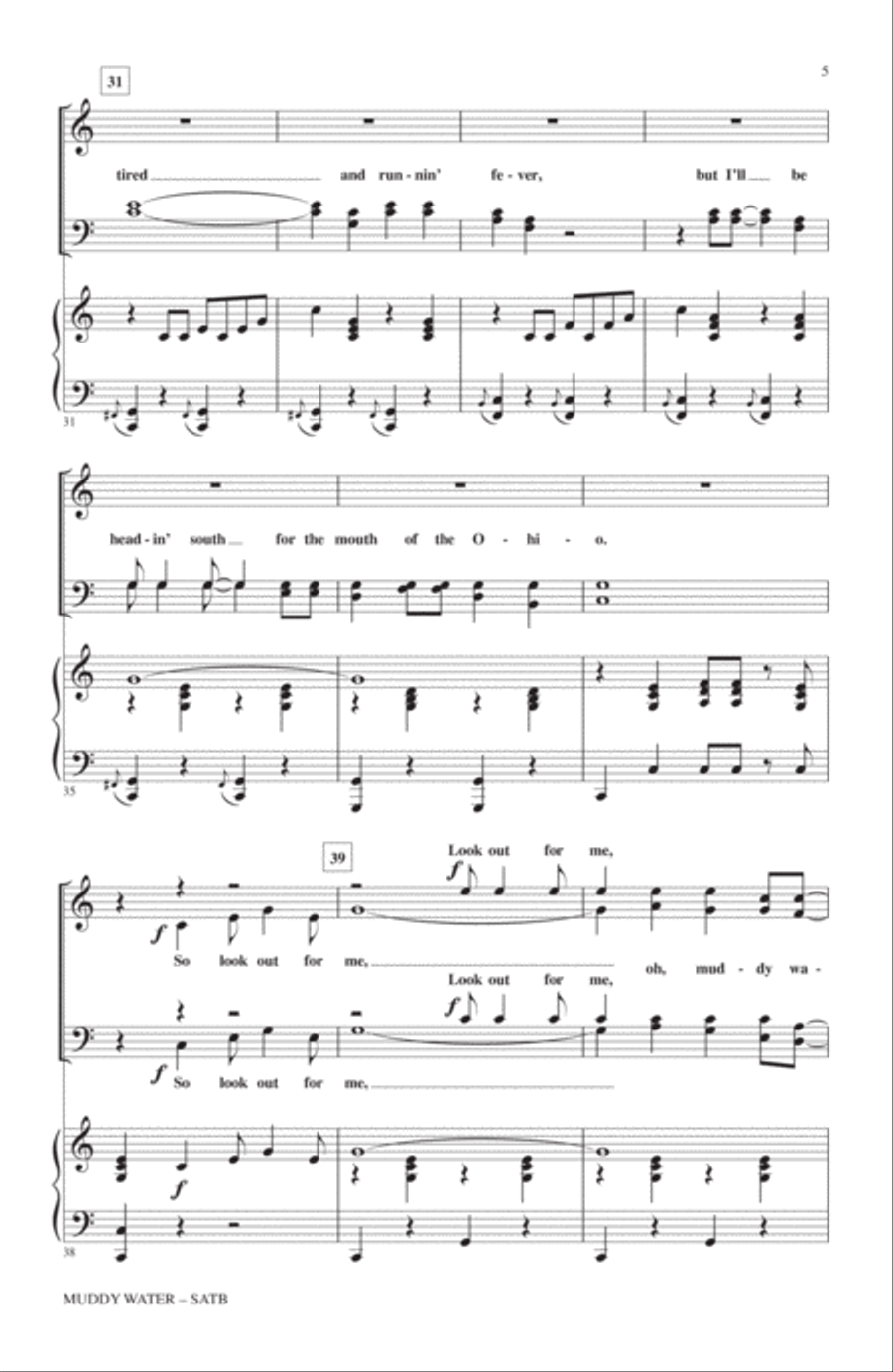 Muddy Water 4-Part scores gallery preview page 4