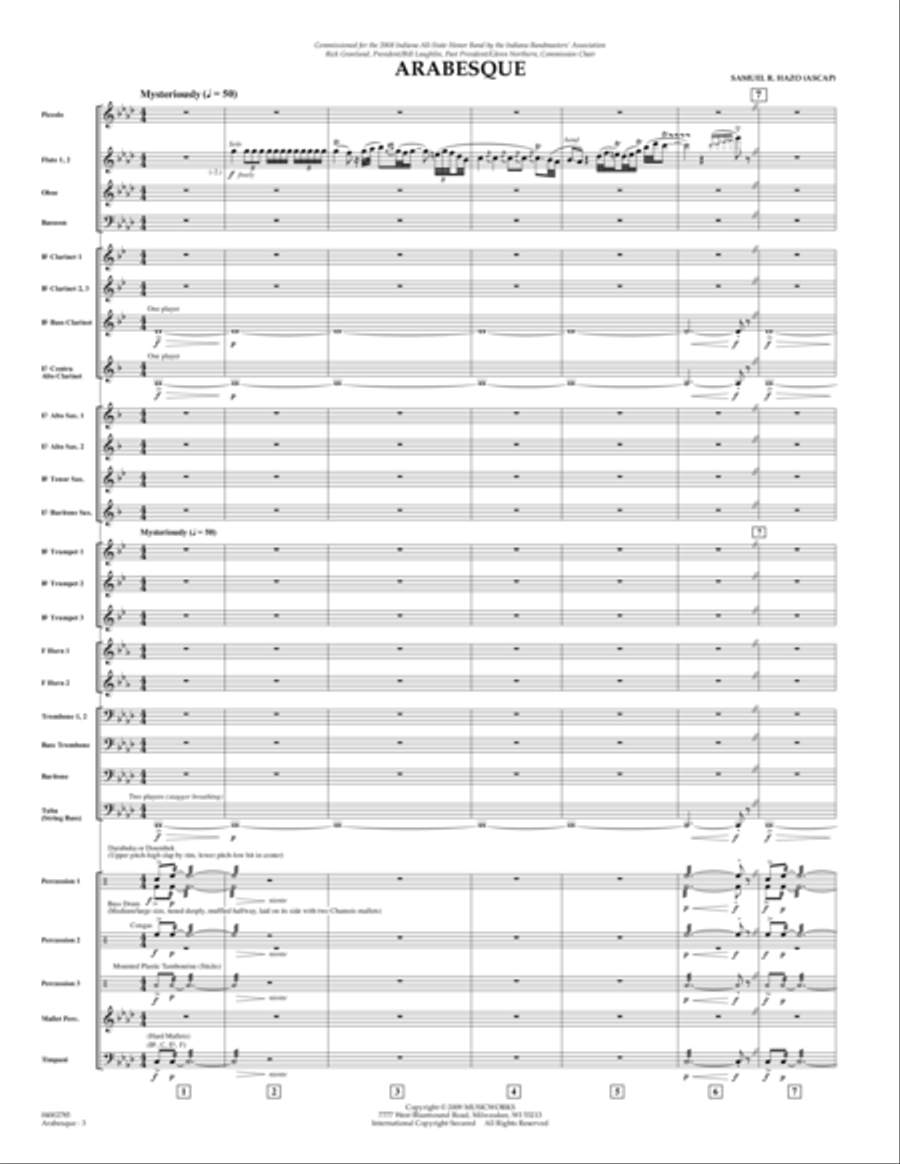 Arabesque - Full Score Concert Band scores gallery preview page 3