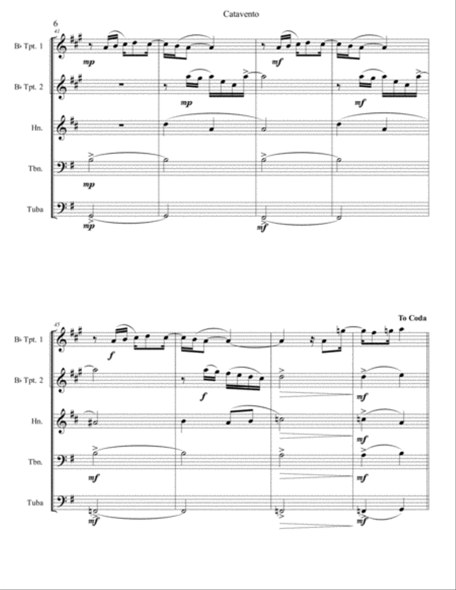 Catavento Brass Ensemble scores gallery preview page 6