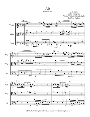 Bach Air for String Trio