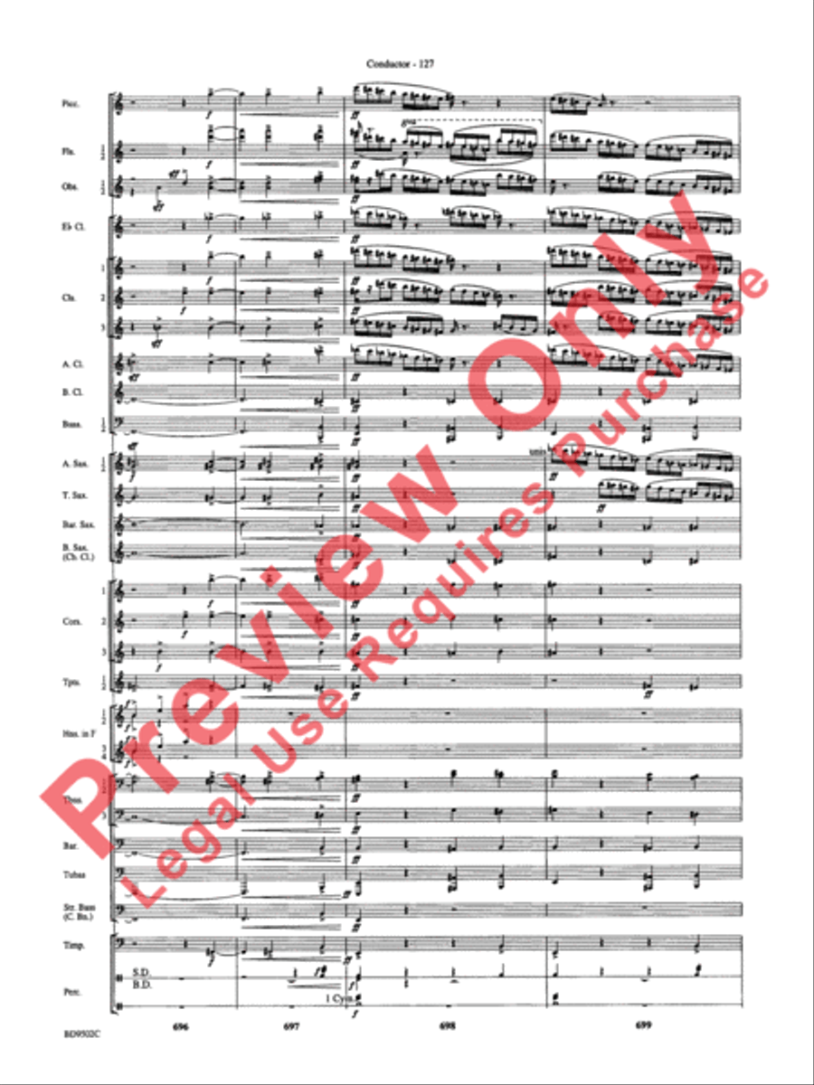Symphony No. 3 for Band Concert Band scores gallery preview page 130