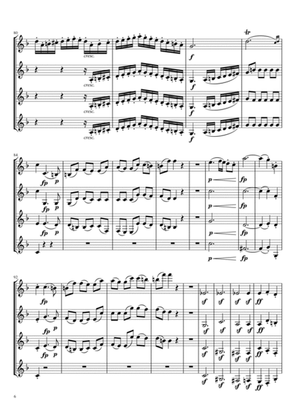 Ludwig van Beethoven: String Quartet No.1 for 4Clatrinets(3 Clarinet and Bass Clarinet).