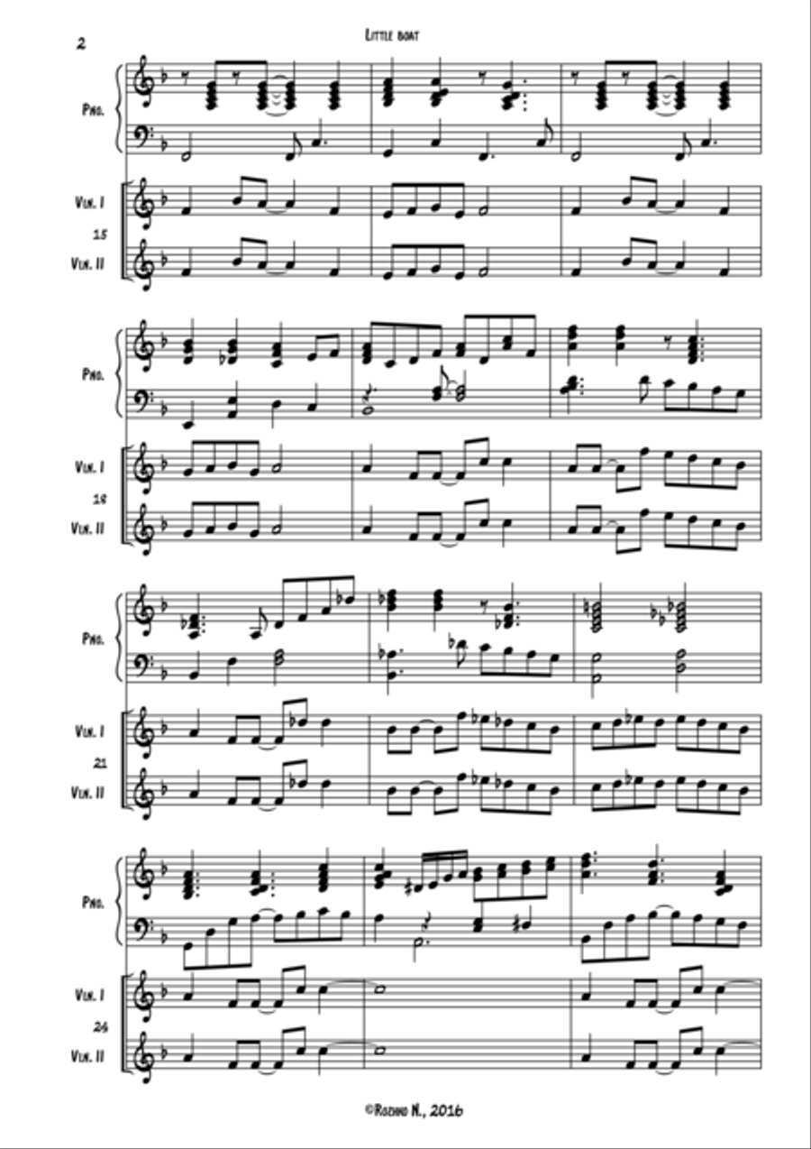 Little Boat (Children's Series) String Duet scores gallery preview page 3