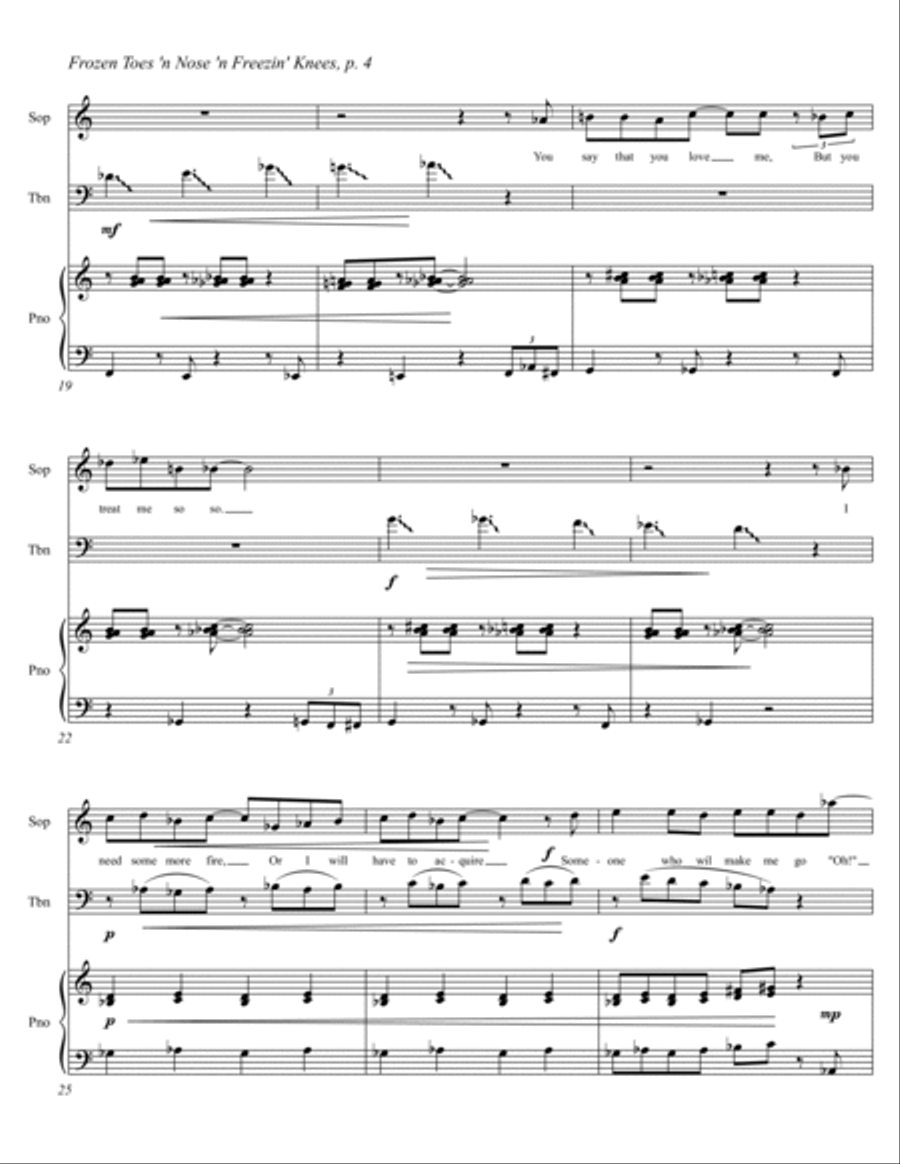 Frozen Toes 'n Nose 'n Freezin' Knees Small Ensemble scores gallery preview page 4