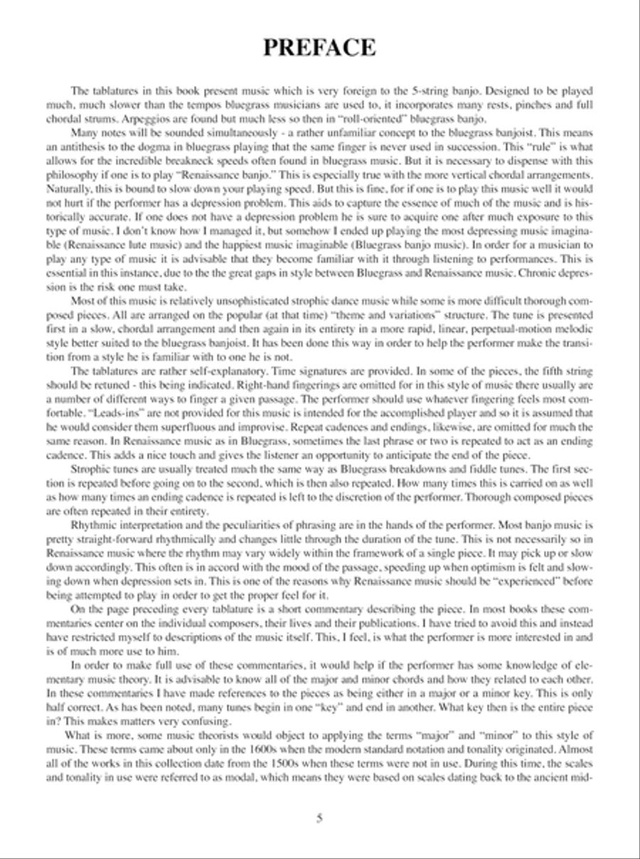 Renaissance & Elizabethan Music for Banjo Banjo scores gallery preview page 6