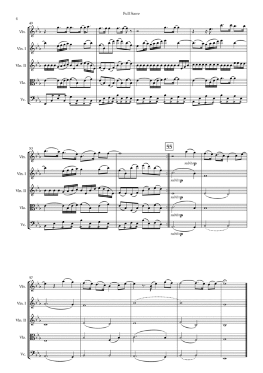 Fix You String Quintet scores gallery preview page 4