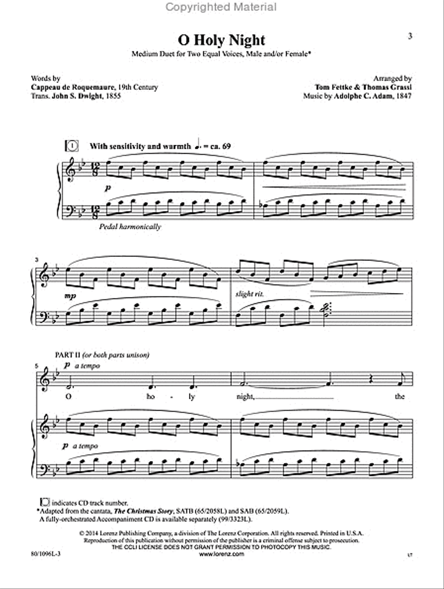 O Holy Night - Vocal Duet Medium Voice scores gallery preview page 2