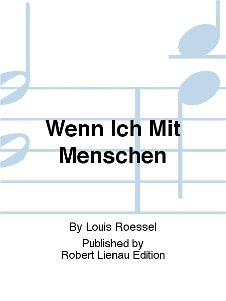Wenn Ich Mit Menschen Mezzo-Soprano Voice scores gallery preview page 1