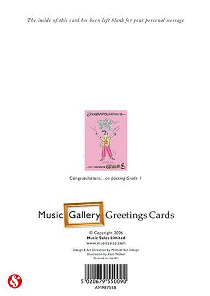 Music Gallery: Congratulations Card-Grade 1 (Girl)