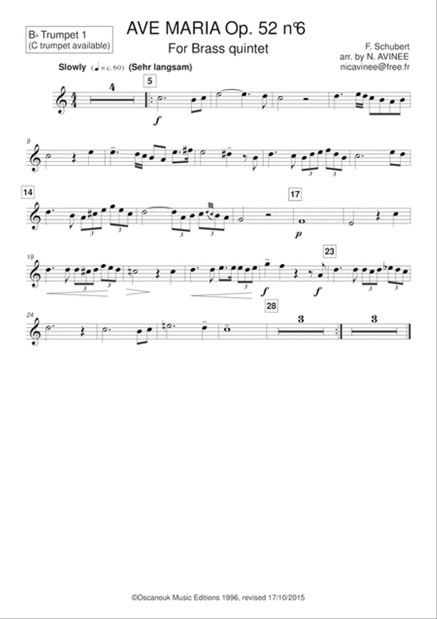 Ave Maria Ave Maria Brass Ensemble scores gallery preview page 5
