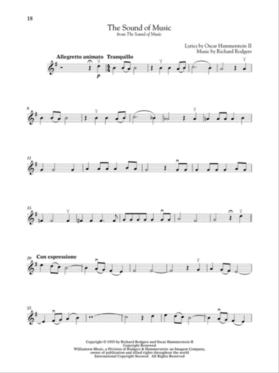 Broadway Songs for Classical Players – Violin and Piano Violin Solo scores gallery preview page 5