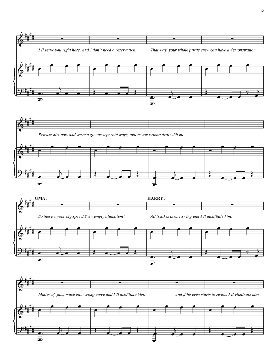 It's Goin' Down (from Disney's Descendants 2) Piano, Vocal, Guitar scores gallery preview page 5
