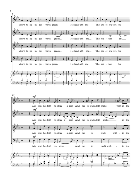 The Lord is my Shepherd (SATB Chorus) image number null