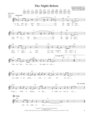 The Night Before (from The Daily Ukulele) (arr. Liz and Jim Beloff)