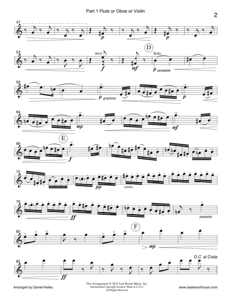 Overture from The Nutcracker for Woodwind Trio (Flute or Oboe, Clarinet, Bassoon) Set of 3 Parts