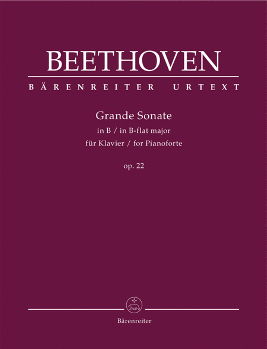 Grande Sonate for Pianoforte in B-flat major, op. 22 Piano Solo scores gallery preview page 1