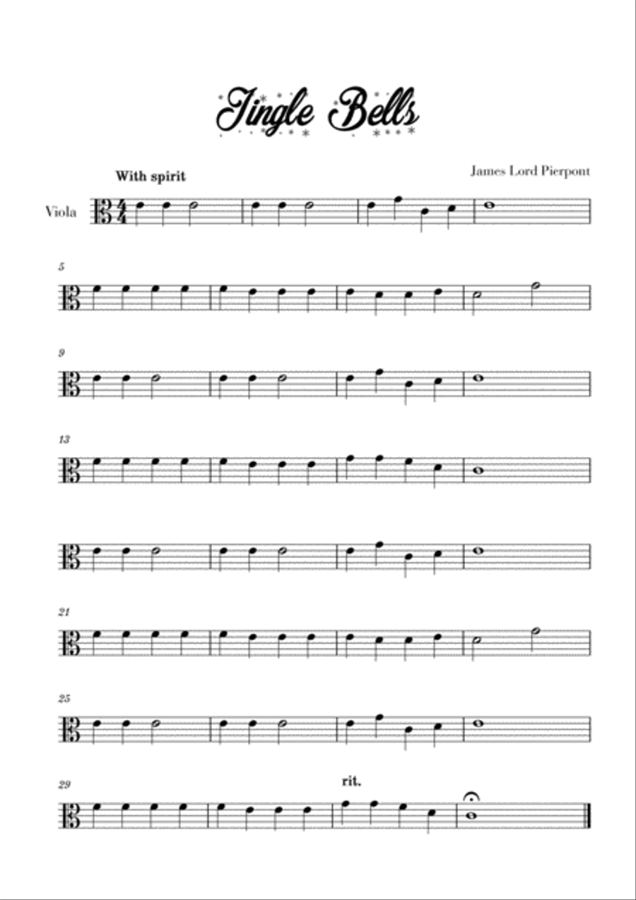 Jingle shop bells notes