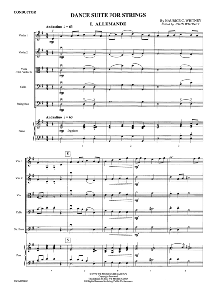 Dance Suite for Strings (I. Allemande, II. Sarabande, III. Gigue)