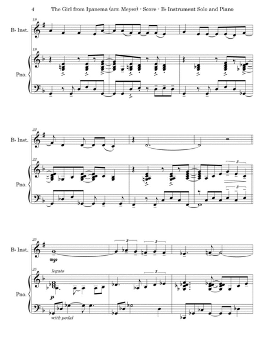 The Girl From Ipanema (garôta De Ipanema) Piano scores gallery preview page 4