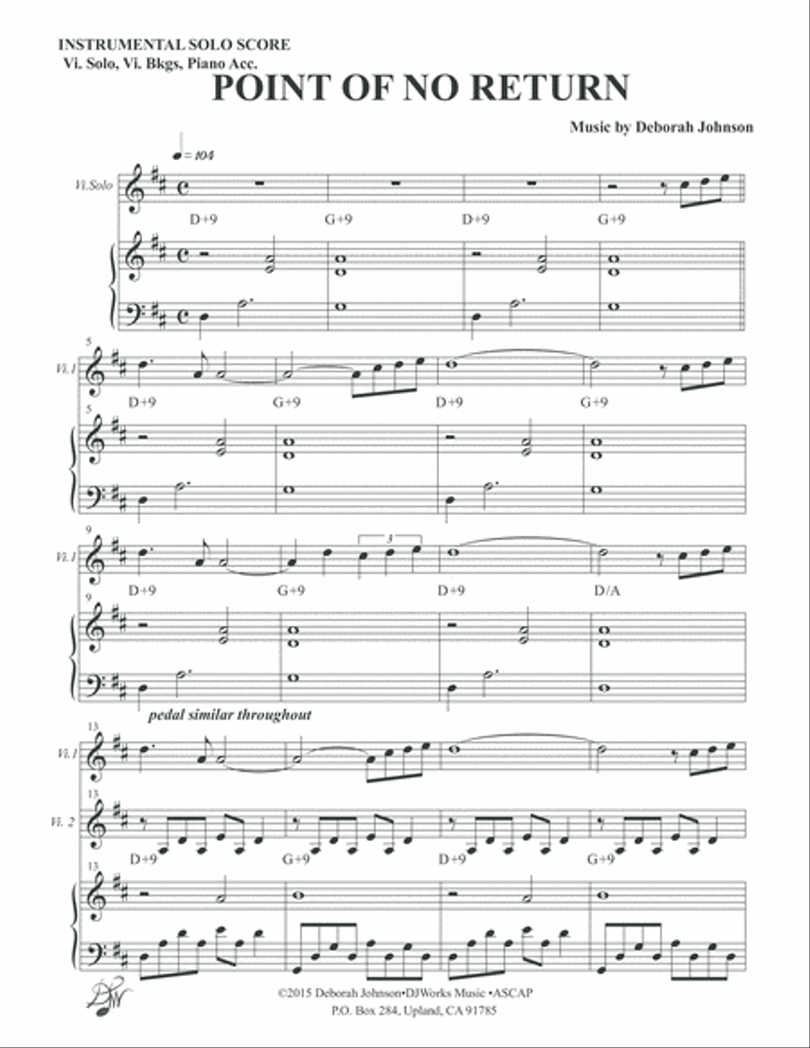 Point of No Return Inst. Solo Score Score scores gallery preview page 3