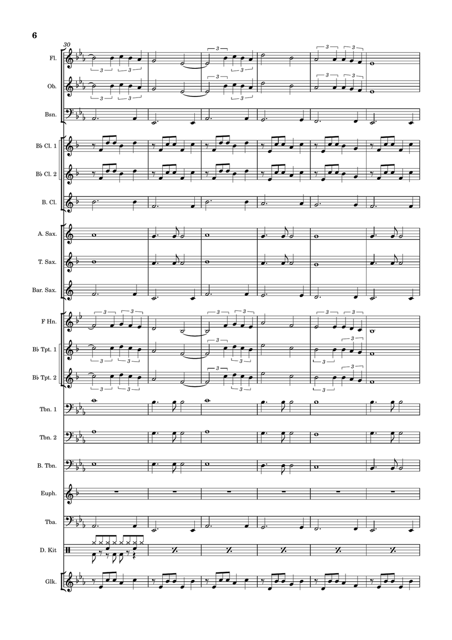 Born Free Concert Band scores gallery preview page 6