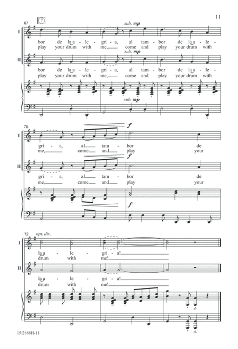 Al Tambor 2-Part scores gallery preview page 11