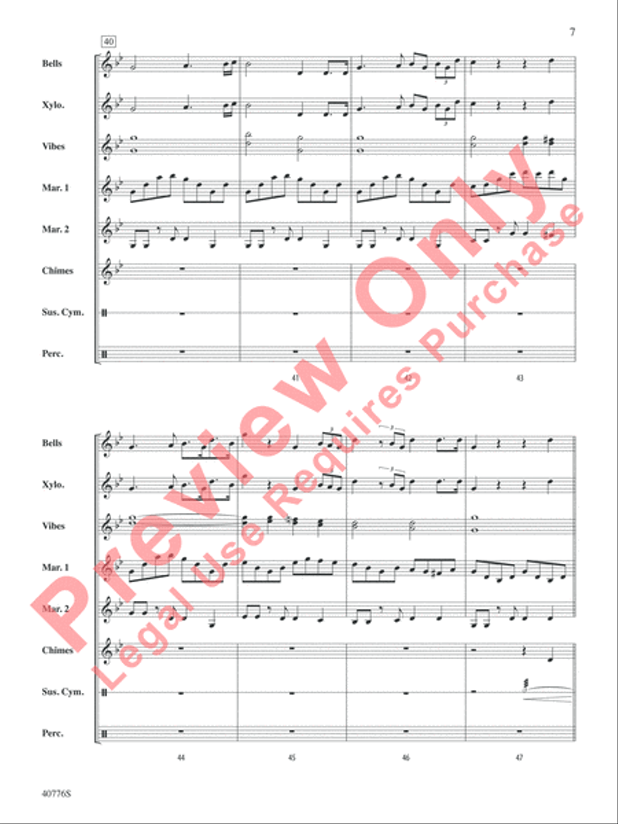 Star Wars Medley Star Wars Medley Percussion Ensemble scores gallery preview page 8