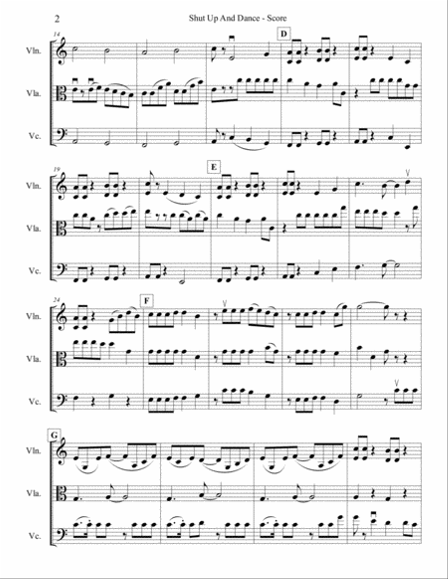 Shut Up And Dance String Trio scores gallery preview page 2