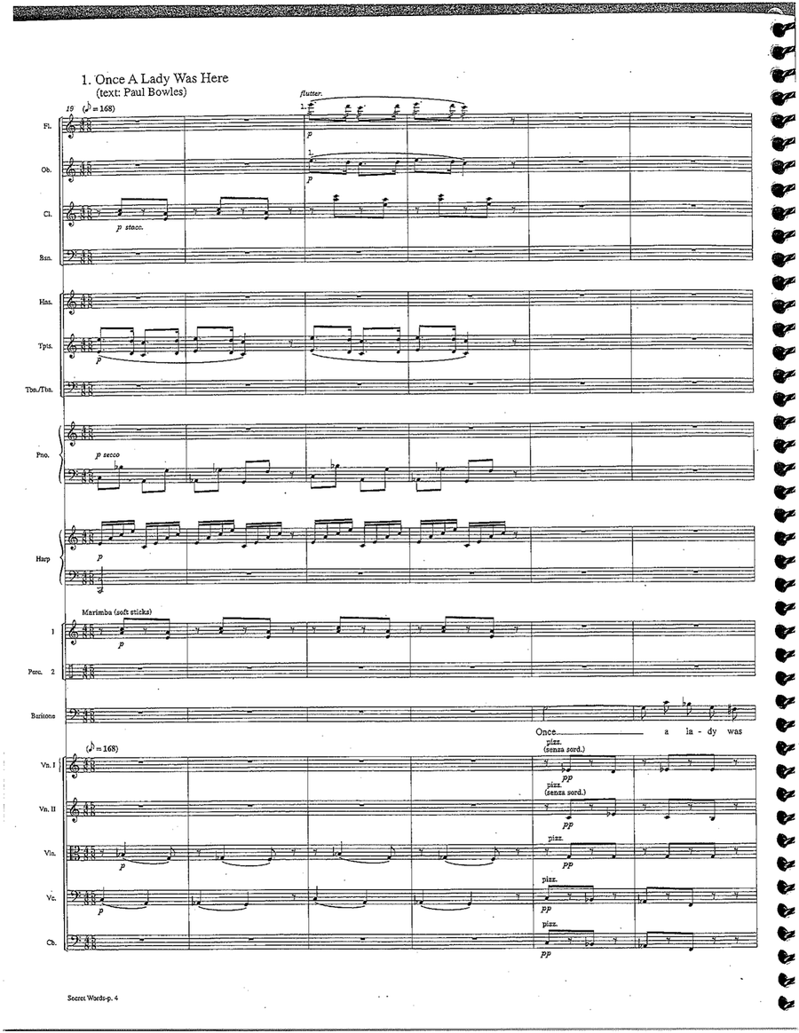 Secret Words - A Suite of Songs Large Ensemble scores gallery preview page 6