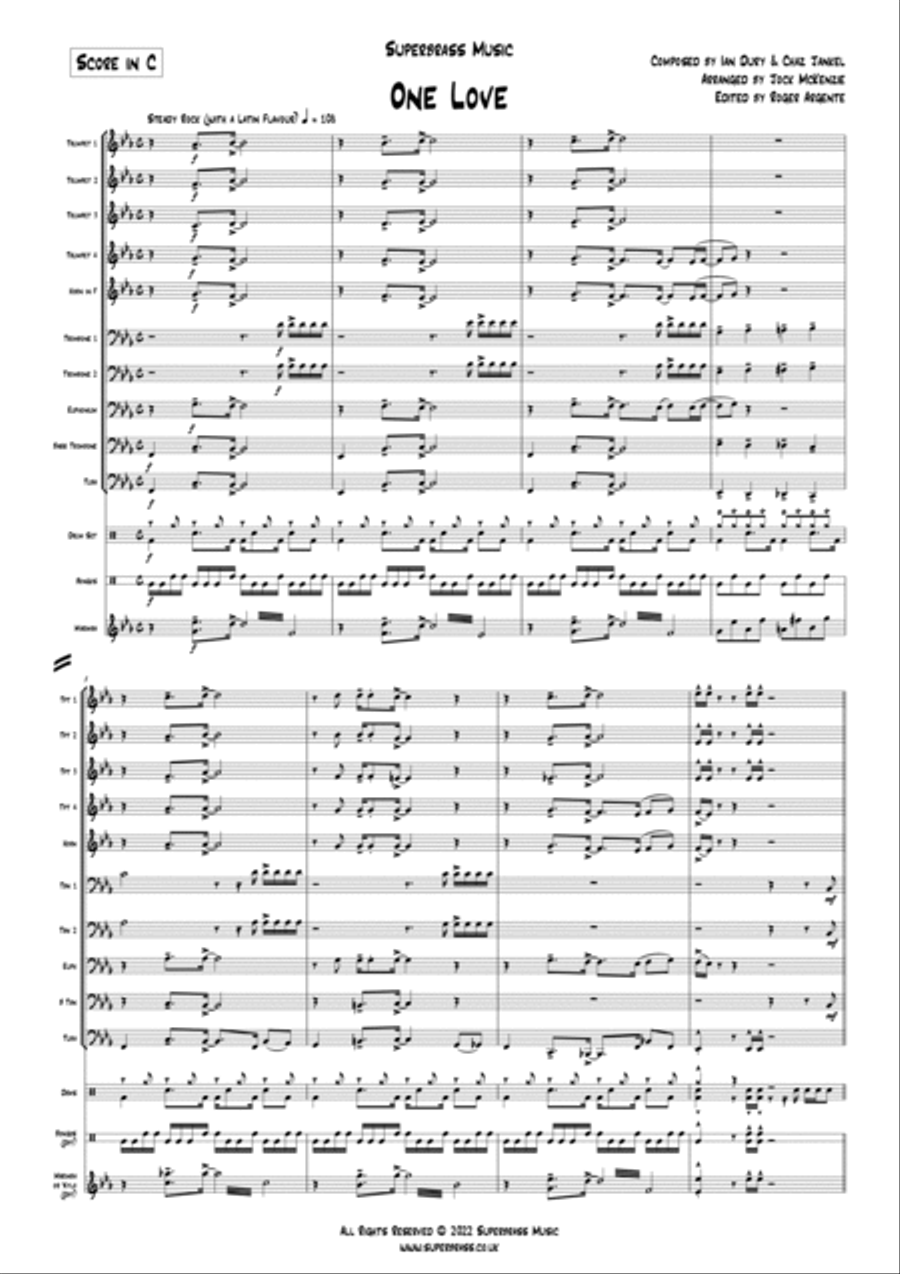 One Love Euphonium scores gallery preview page 3