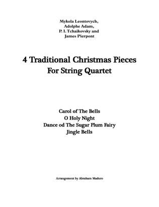 Book cover for 4 Traditional Christmas Pieces for String Quartet