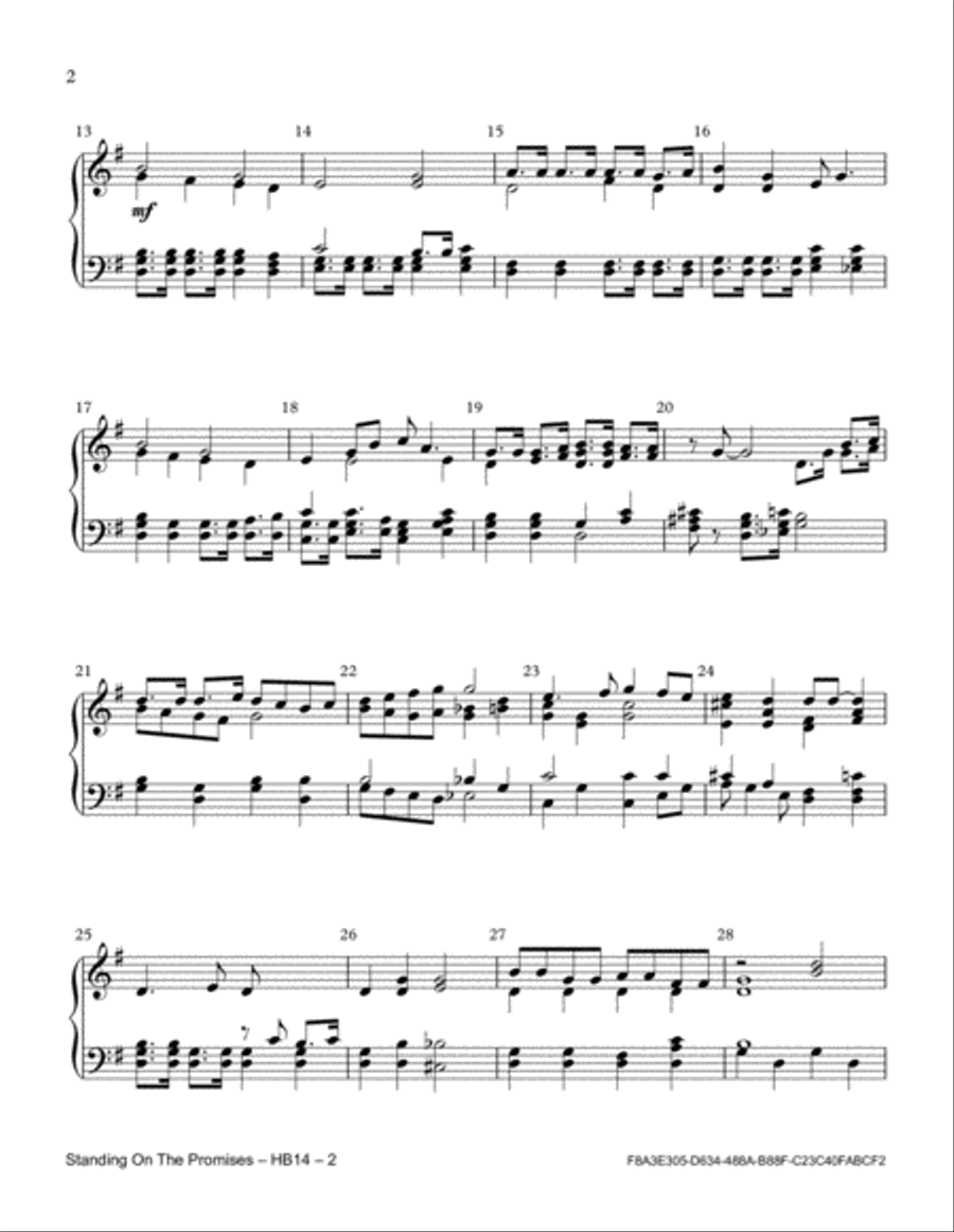 Standing On The Promises Handbell Choir scores gallery preview page 2