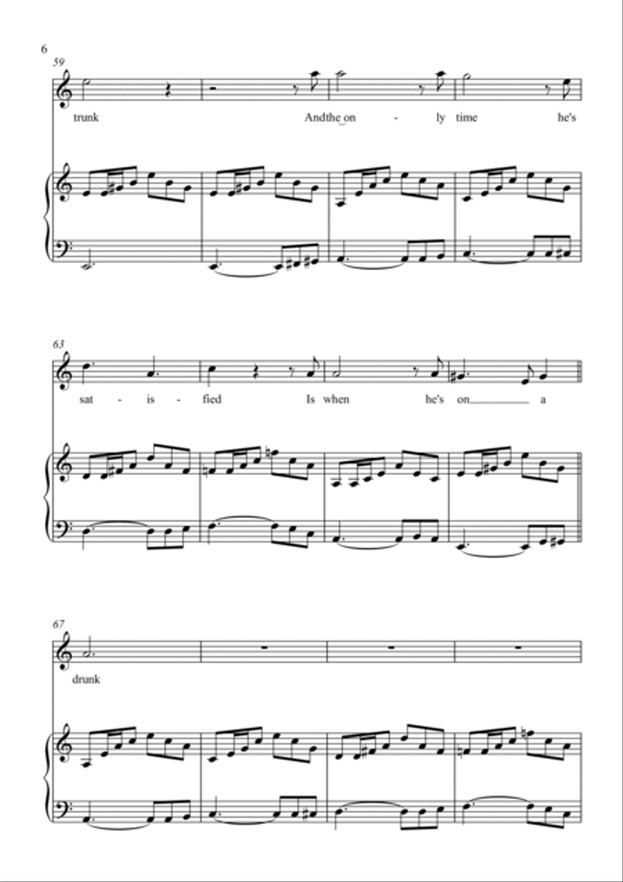 House of the Rising Sun - Lead Sheet - with play along Easy Piano scores gallery preview page 6
