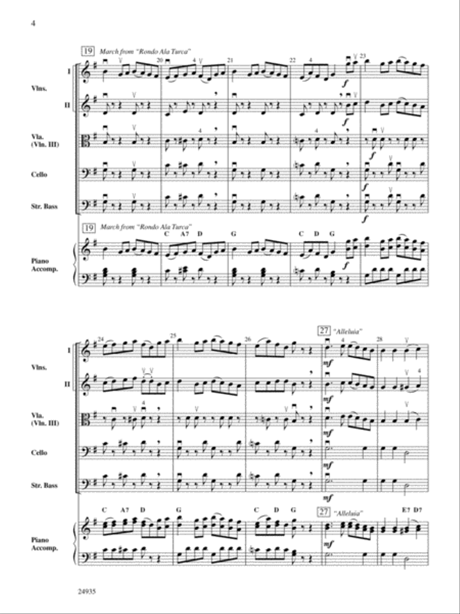 A Mozart Mix: Score A Mozart Mix: Score String Orchestra scores gallery preview page 4