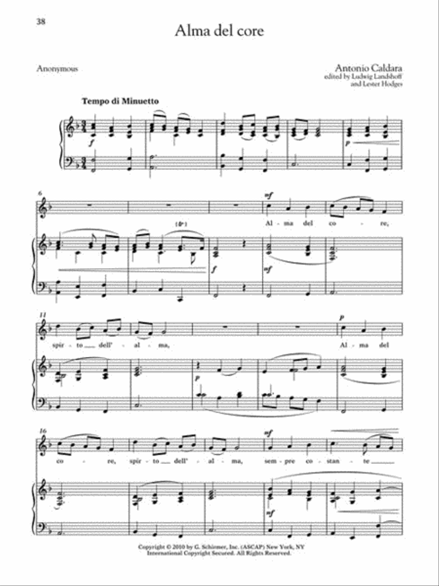 28 Italian Songs & Arias of the 17th & 18th Centuries Medium Voice scores gallery preview page 8