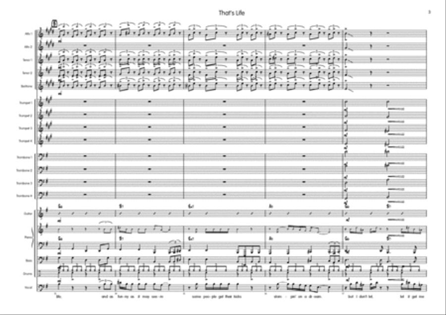 That's Life That's Life Big Band scores gallery preview page 4