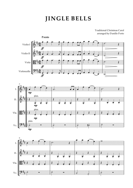 Jingle Bells - String quartet image number null